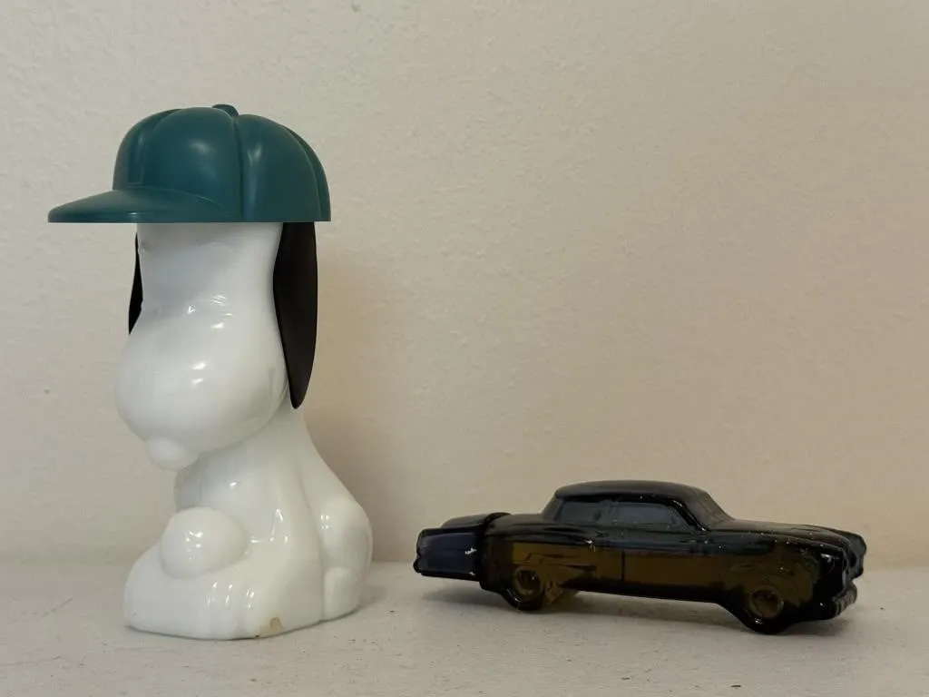 Snoopy & Studebaker Avon Cologne Bottles