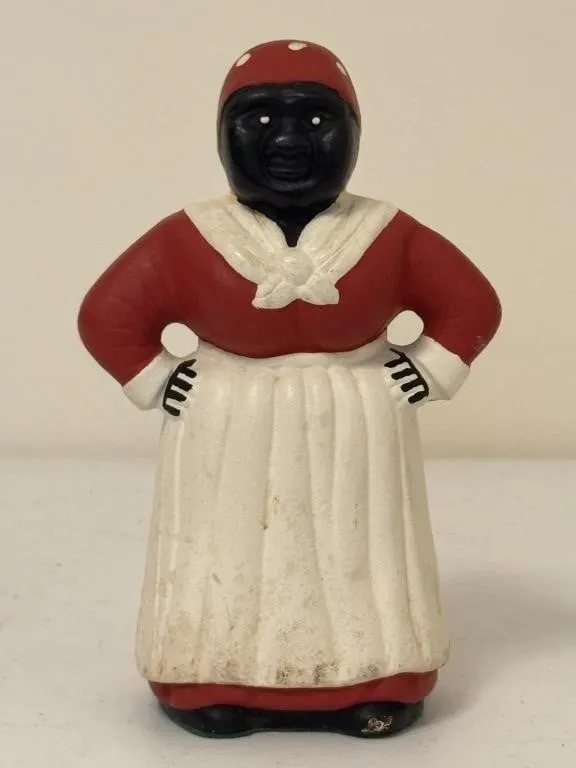 Cast Iron Black Americana Female Figurine Bank
