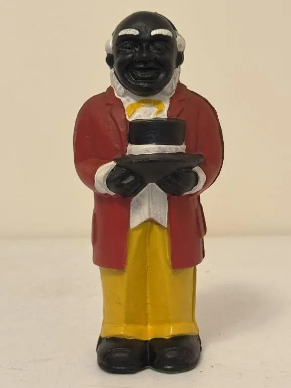 Cast Iron Black Americana Male Figurine Bank