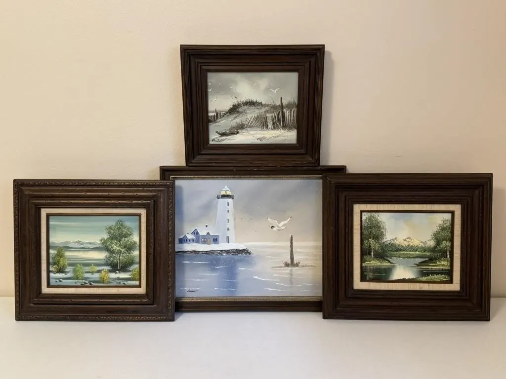 Framed Oil Landscape Paintings
