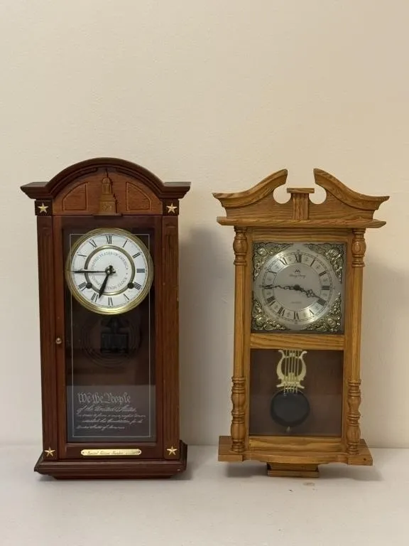 Wall Pendulum Clock & We the People Clock