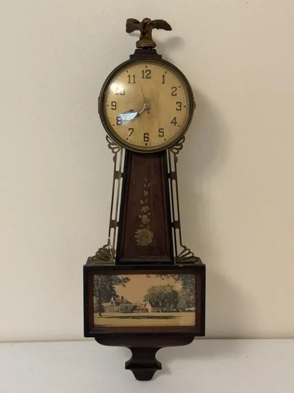Vintage Waterbury Banjo Wall Clock