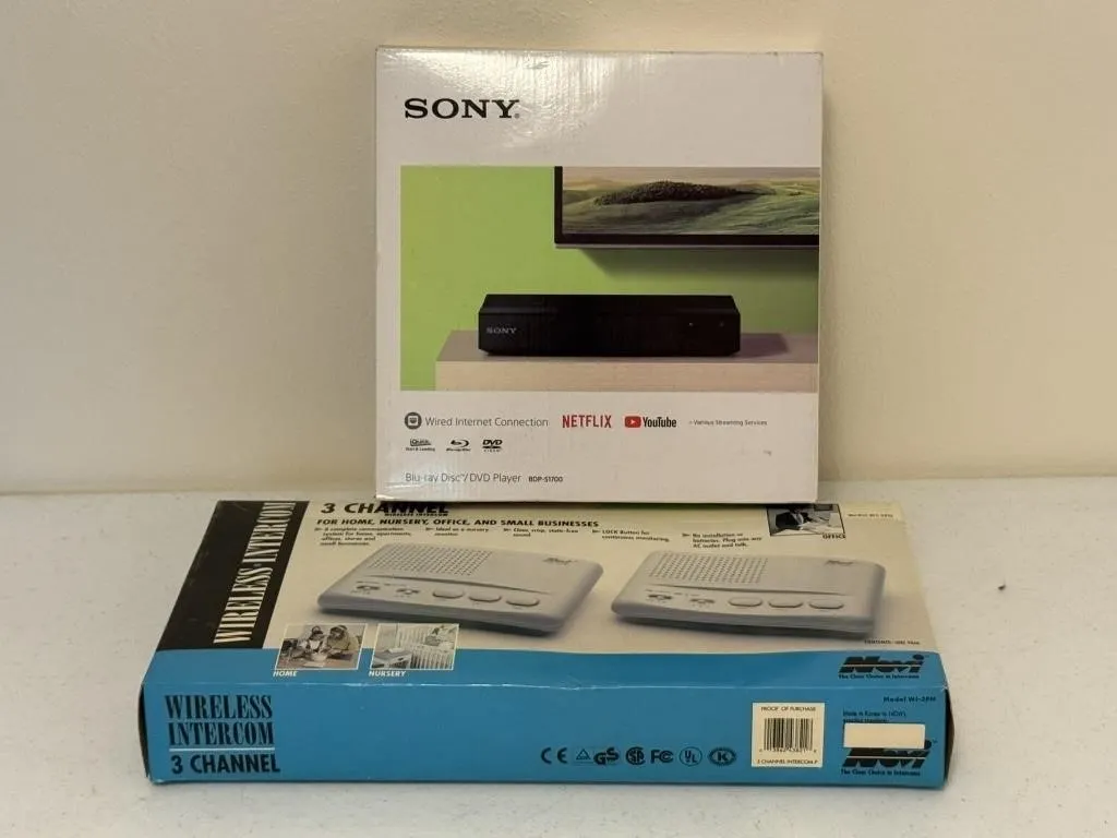 Sony Blue Ray DVD Player & Wireless Intercom