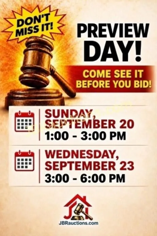 AUCTION PREVIEW DATES