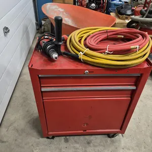 Rolling Tool Cabinet w/ Drill, Hoses & Tools
 UNRESERVED