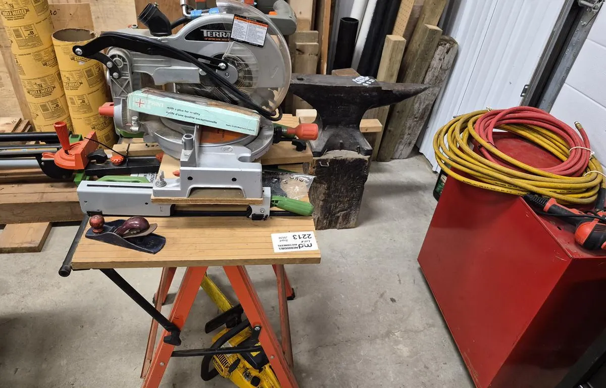 Alpina Chainsaw, Mitre Saw & Assorted Shop Tools
UNRESERVED