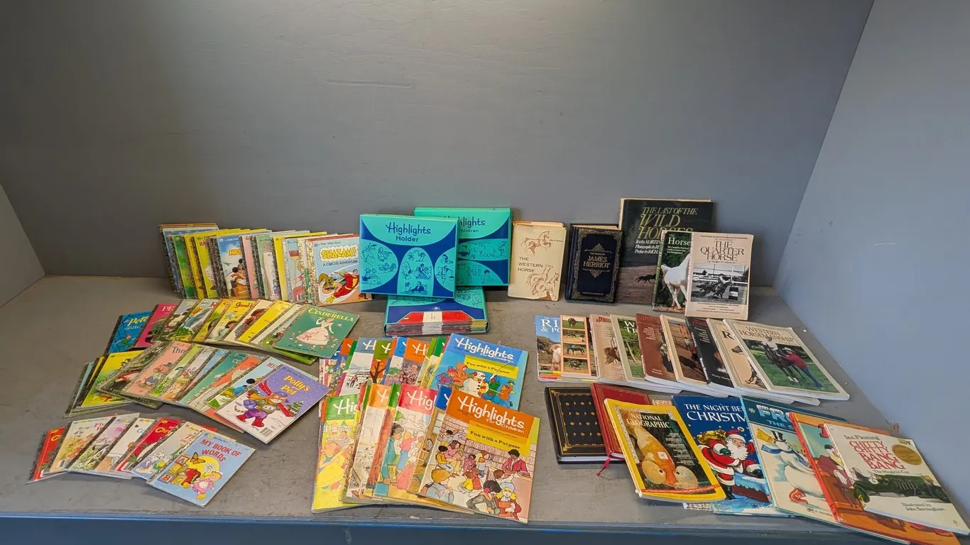 (136) Assorted Vintage Children's Books and Magazines
