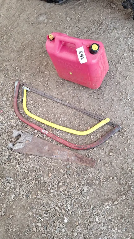 Jerry can with hand saws