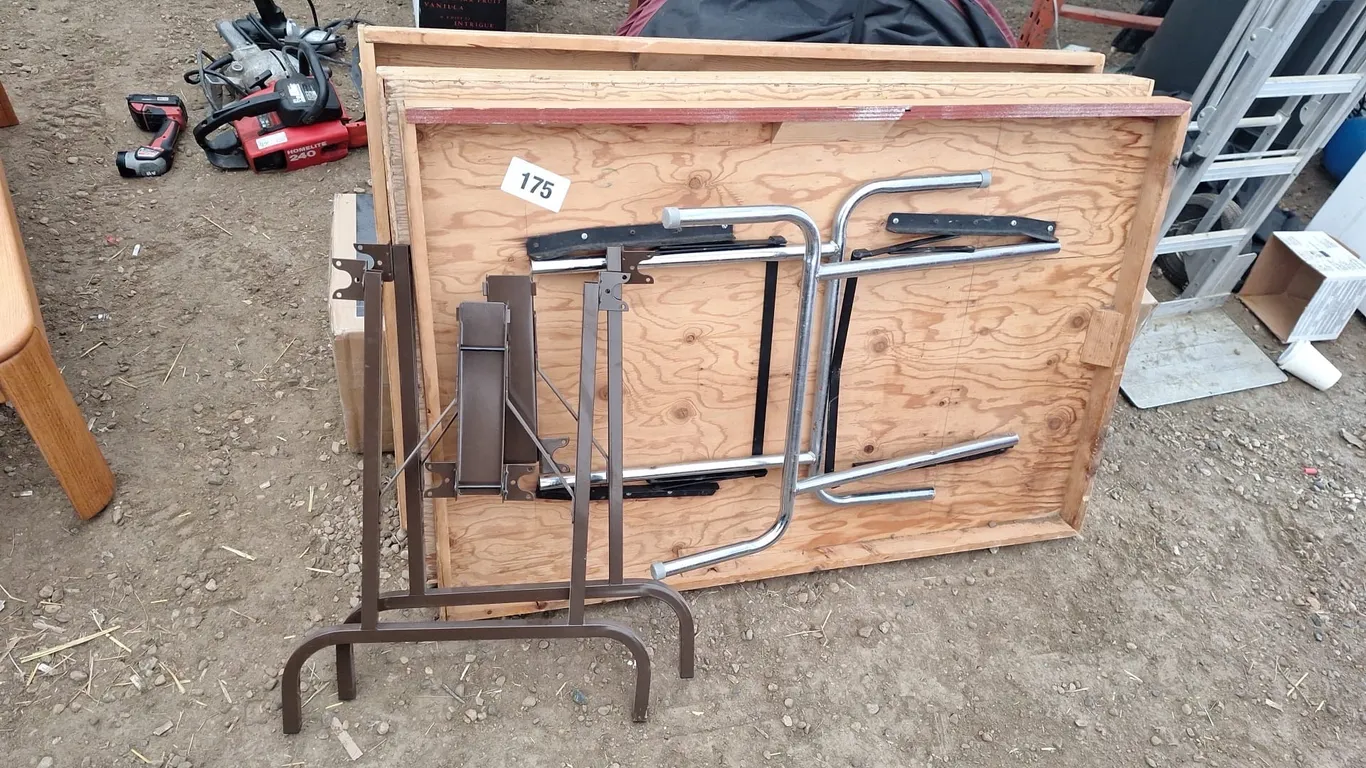 3 Folding tables, 4Ft L x32" W
