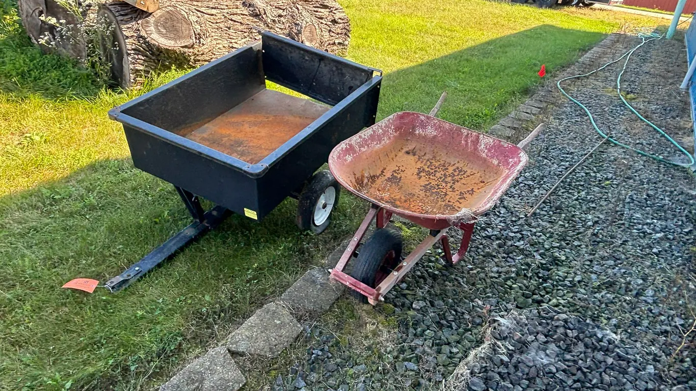 Utility Cart and True Temper Wheelbarrow