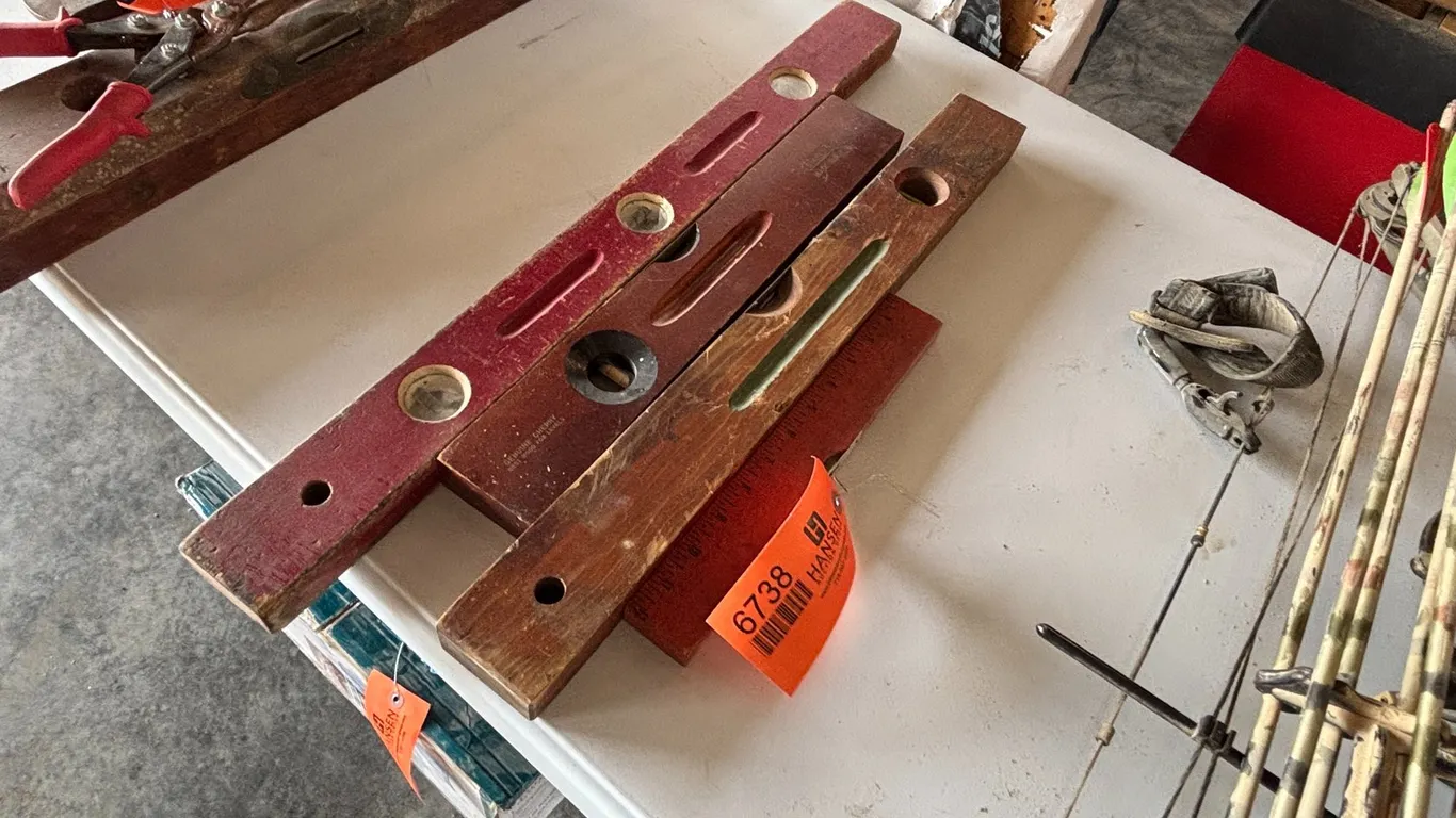 (4) Vintage Wood Levels