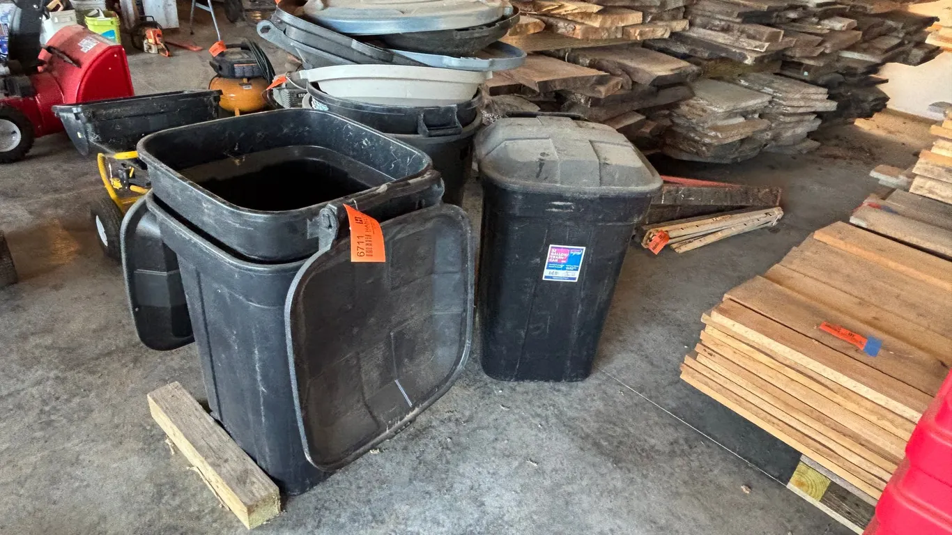 Assortment of Garbage Bins