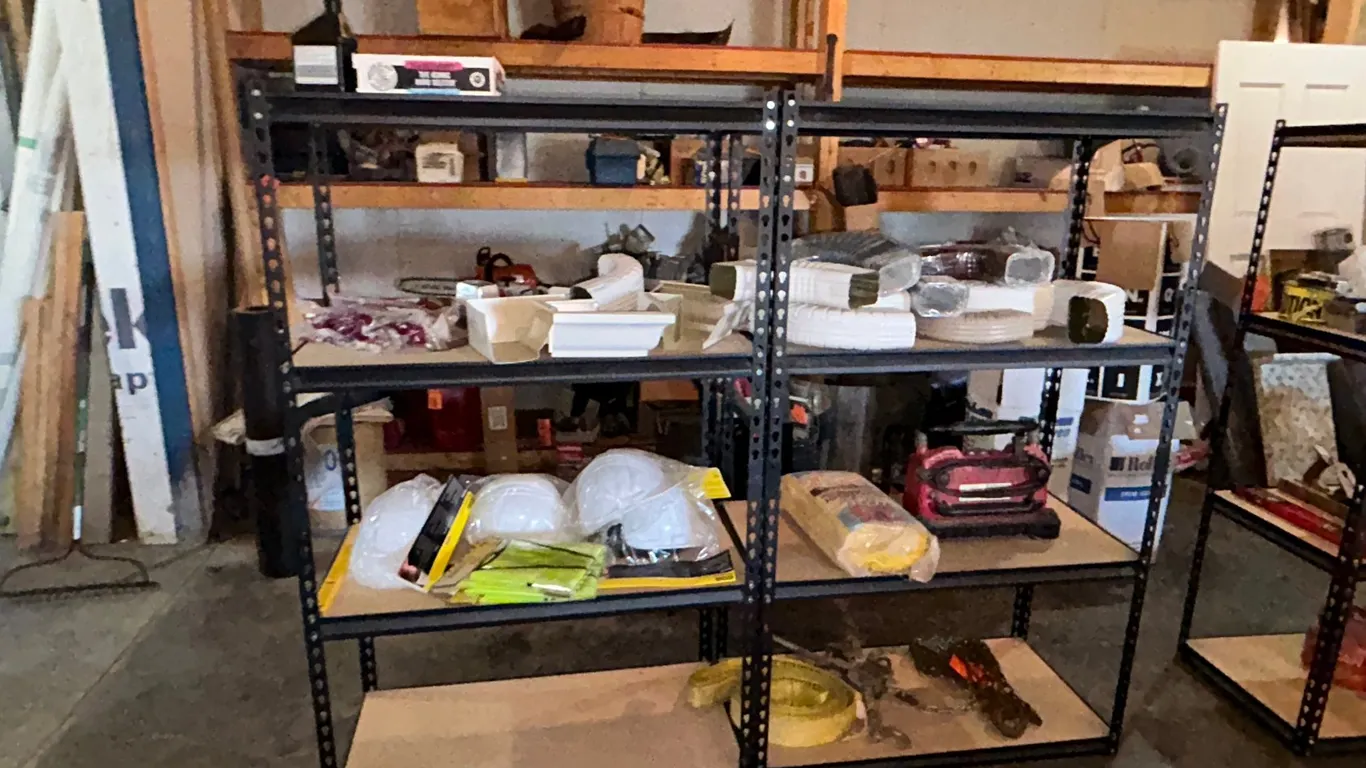 (2) Metal Shelves