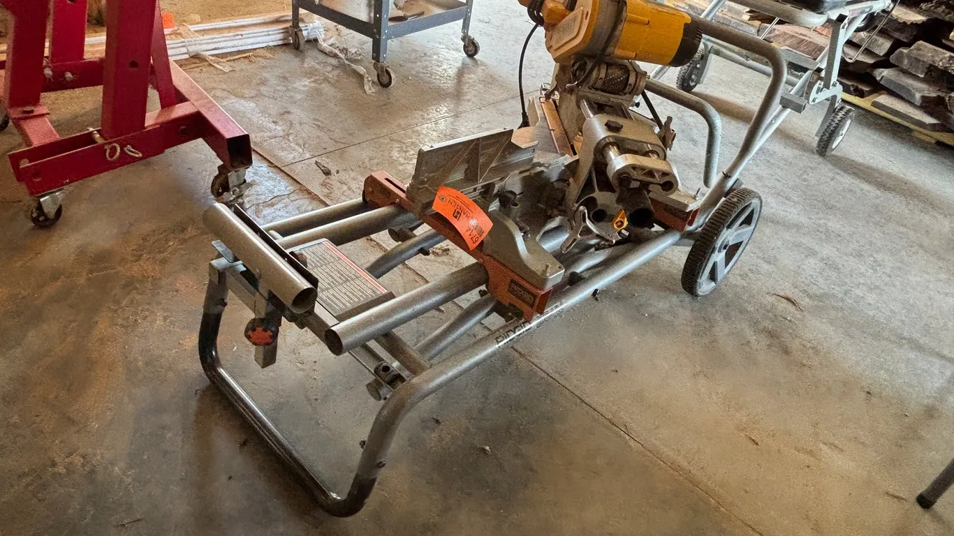 Dewalt Miter Saw on Portable Stand