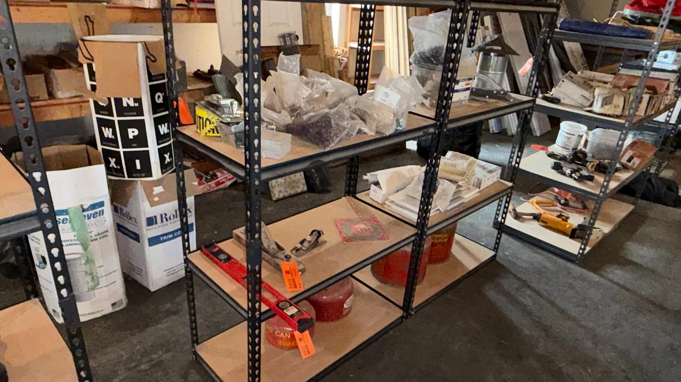 (2) Metal Shelves