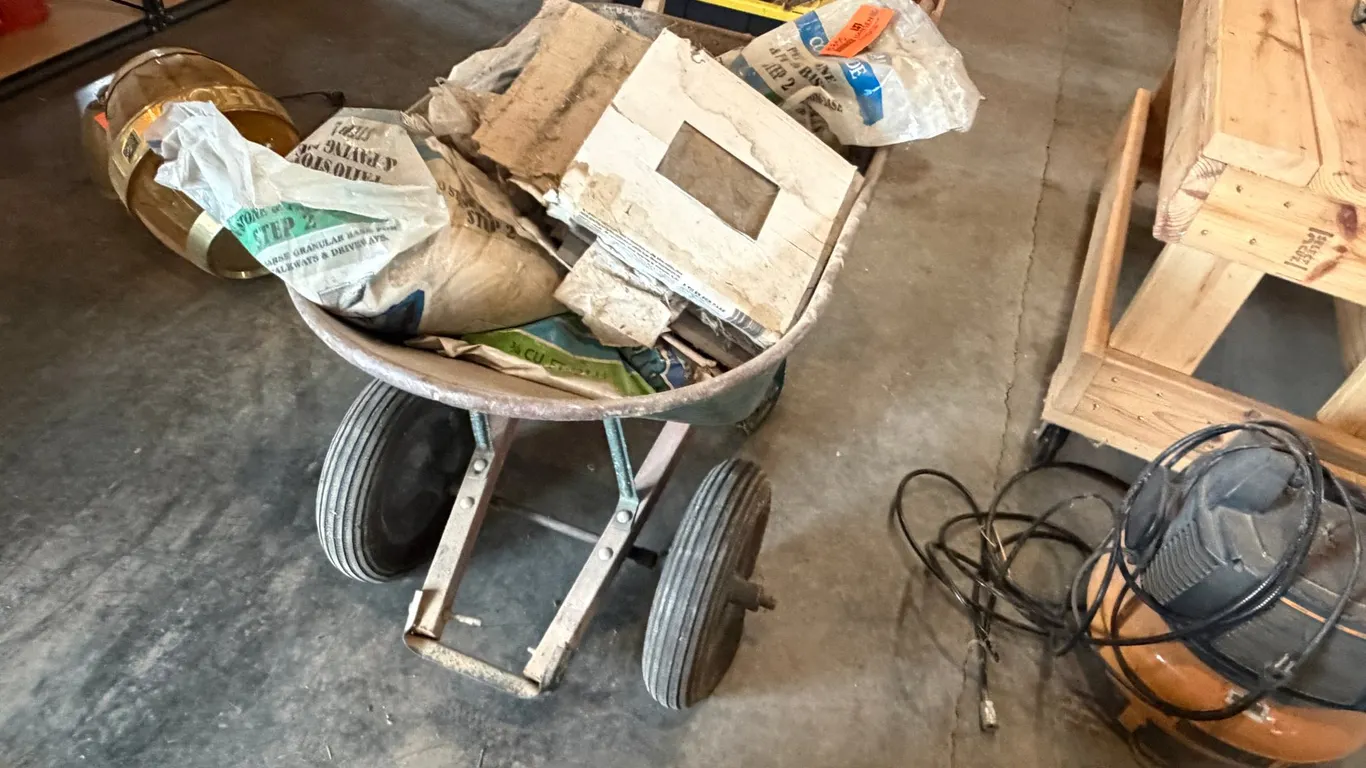 Craftsman Wheelbarrow with Patio Stone Paving Base