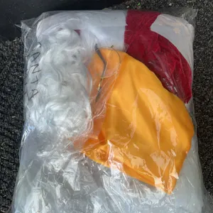 Adult Santa Claus Costume Set with Wig and Glasses, 3XL