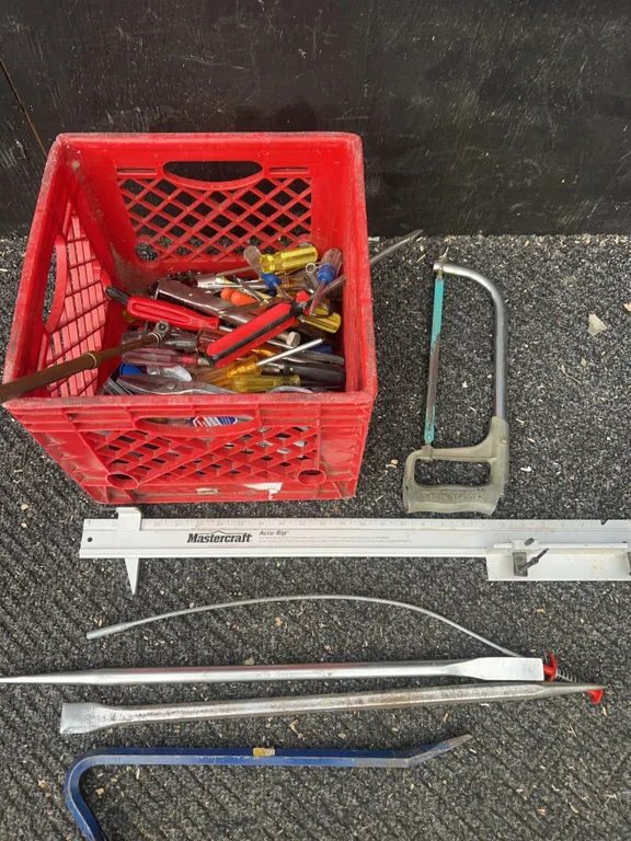 Hand Tool Lot And Mastercraft Accu-Rip Guide