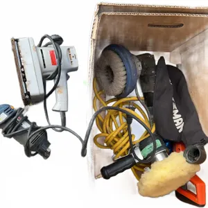 Box Lot Of Assorted Power Tools And Accessories