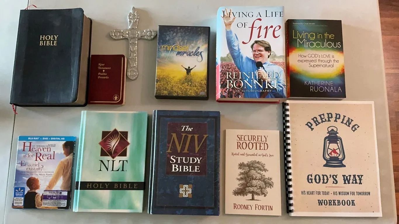 Christian Lot: Bibles, Devotionals, Books, DVD, and Crosses