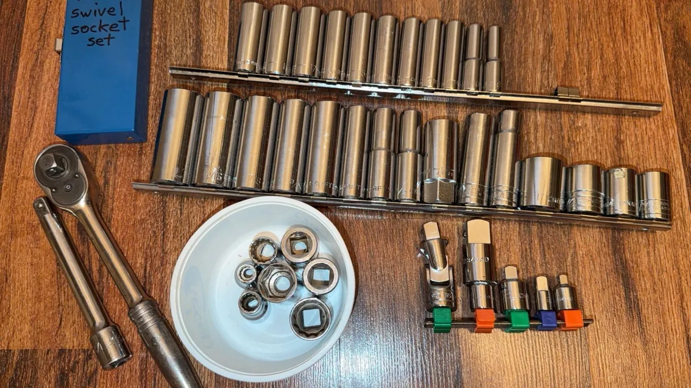 Craftsman 3/8" Drive Socket Set with Ratchet, Swivel, Extension & Adapters