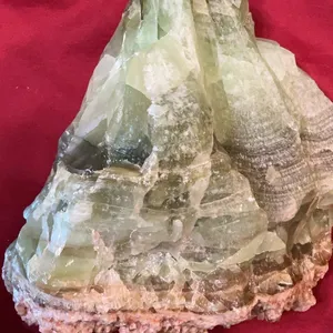Large Green Calcite Mineral Specimen With Natural Matrix