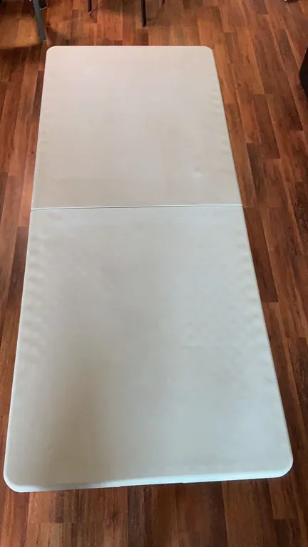 6’ Rectangular White Folding Table with Metal Legs