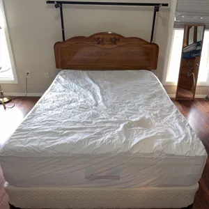 Sheffield Slumberland Bed Frame with Headboard, Mattress, Mattress Pad and Box Spring