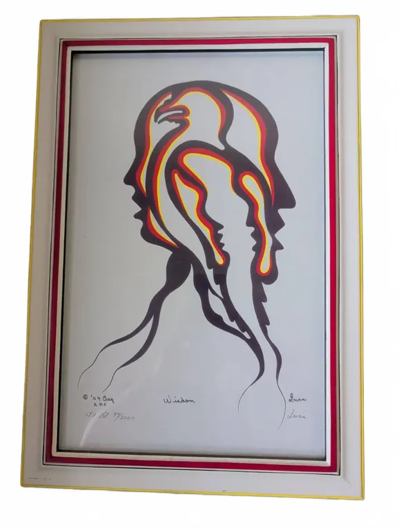 Ola Ayet 'Wisdom' Limited Edition Print Signed and Framed