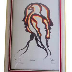 Ola Ayet 'Wisdom' Limited Edition Print Signed and Framed