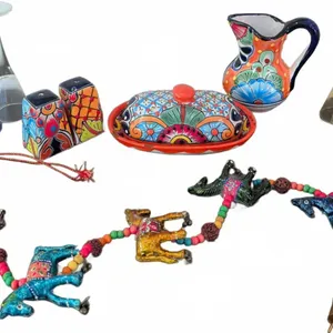 Colourful Mexican Talavera Pottery Table Set, and more