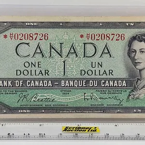 Canada $1 Bill 1954 *Replacement : Beattie/Rasminsky # *HY0208726