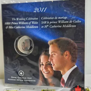 RCM Canada 2011 Twenty-Five Cent Coin : The Wedding Celebration HRH Prince William of Wales & Miss C