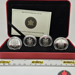 RCM Canada 2004 : Fifty Cent Sterling Coin Set  (COA #7378 : Sterling Silver 92.5%)