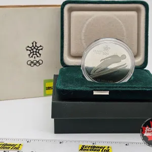 RCM Canada $20 Proof Coin 1985 : Calgary 1988 Olympic Winter Games : Ski-Jumping (No COA 92.5%)