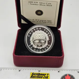 RCM Canada 2009 : $20 Silver Coin : Summer Moon Mask (COA #2233 : 99.99%)