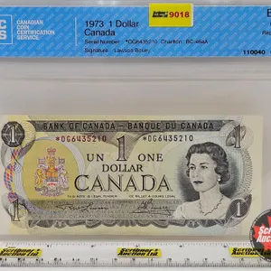 Canada $1 Bill 1973 *Replacement : Lawson/Bouey # *OG6435210 (CCCS Cert : EF-40 : Extra-Fine : Repla