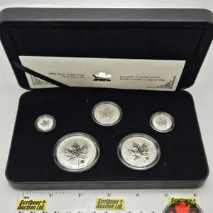 RCM Canada 2004 Silver Maple Leaf Privy Mark Set  One Ounce ; 1/2 Ounce 1/4 Ounce; 1/10 Ounce & 1/20