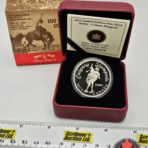 RCM Canada 2012 Limited Edition Fine Silver Dollar : Calgary Stampede 100 Years (COA #4932 : 99.99%)