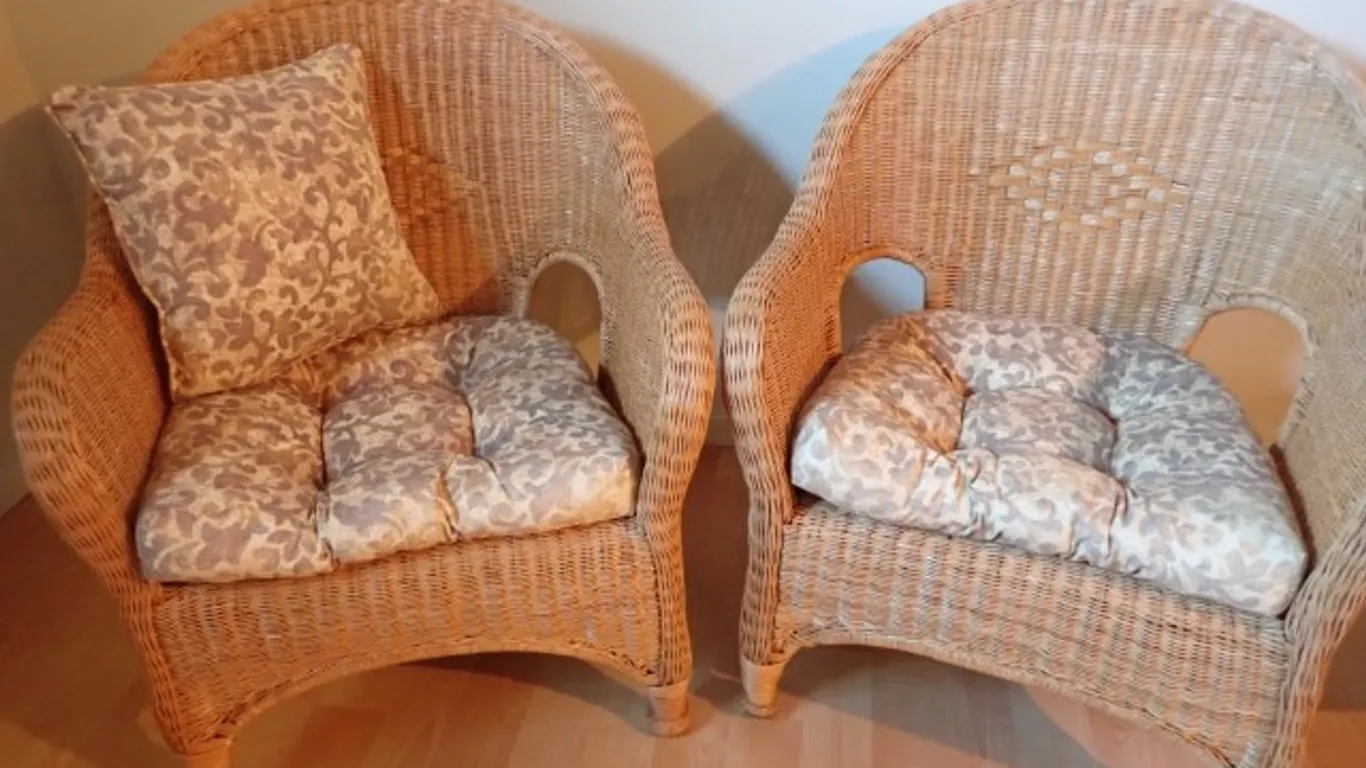 Natural Wicker Armchairs