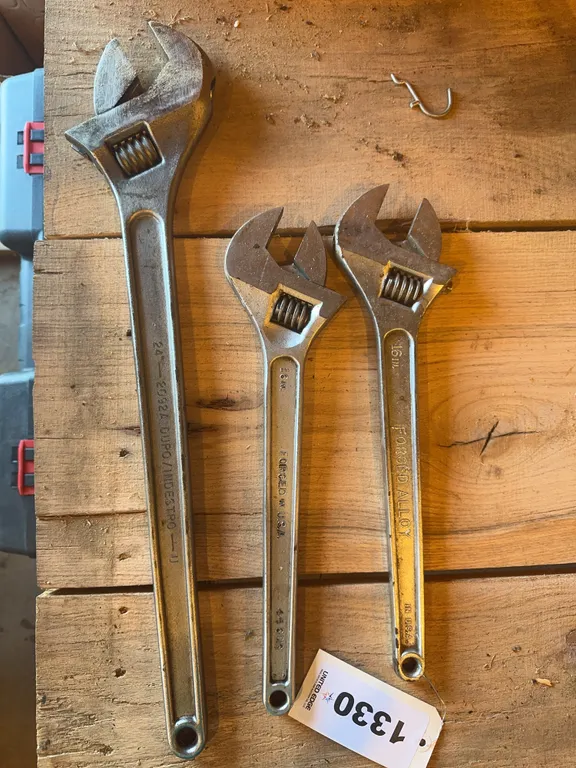 24”, 16”, 16” Adjustable Wrenches