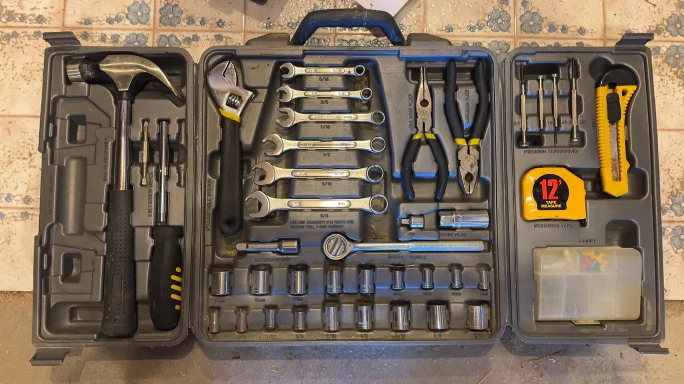 Tool Kit - SAW Sockets, Wrenches, Hammer, Pliers, Adjustable Wrench
