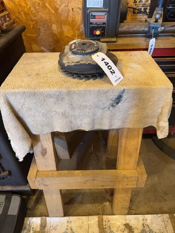 Misc Cut off/grinding wheels with Saw Horse - 22” W x 34” T