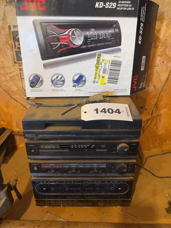 GPX Combo Player and Panasonic Car Radio- inside JVC box
