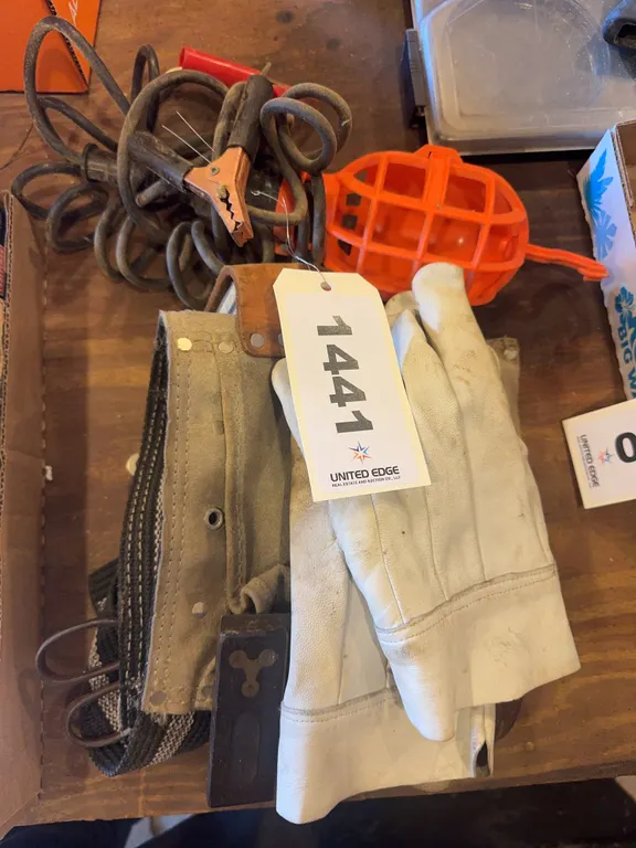 Work Light, Gloves, Tool Belt, Tape Measure