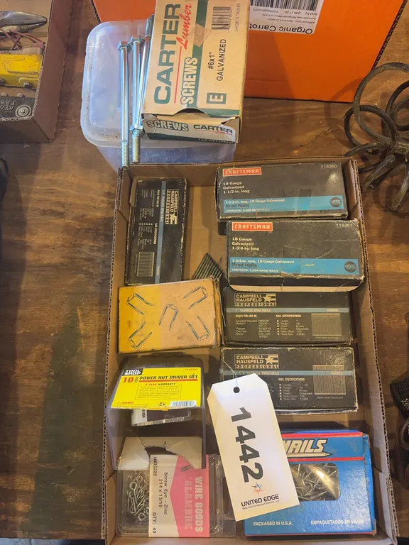 Brad Nails, Staples, Misc Hardware