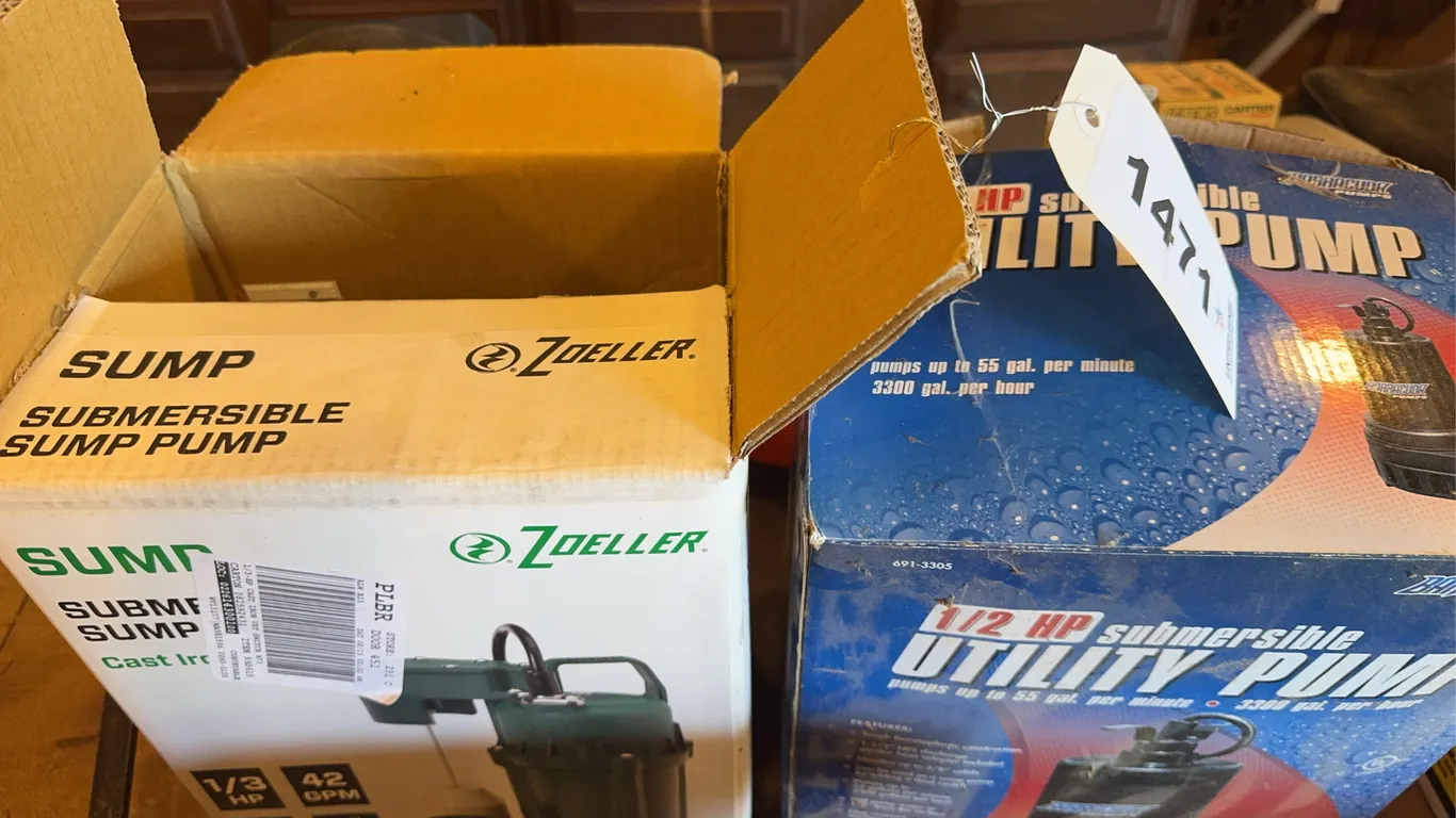 Zoeller 1/3hp and Barracuda 1/2hp Submersible Pumps