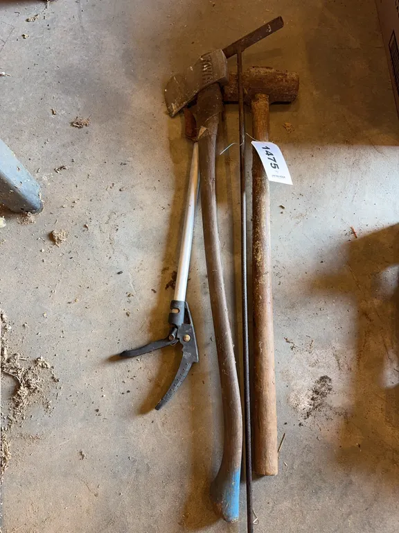 Sledge Hammer, Axe, Prod, Loppers