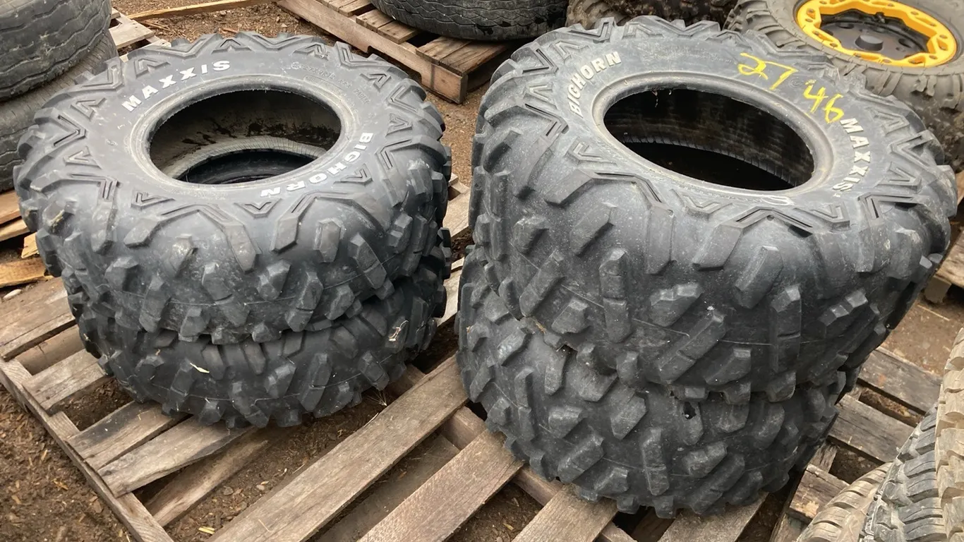 (2) AT27x12R12 Tires and (2) AT27x9R13 Tires
