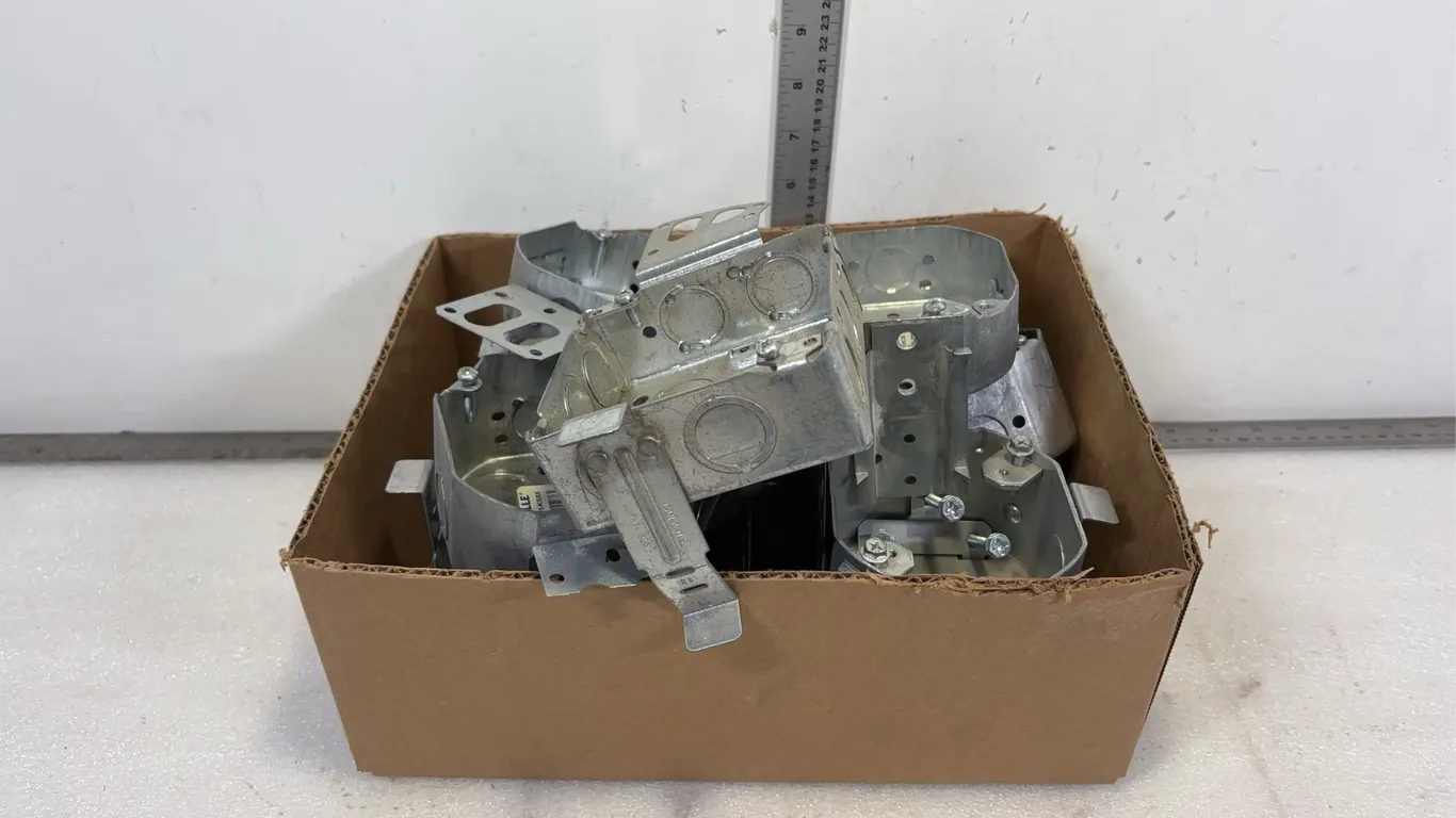 Box of Steel Box Mounting Boxes, approx. 15 pce *Unreserved*